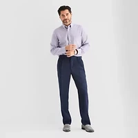 Stafford Mens Straight Classic Fit Pleated Pant
