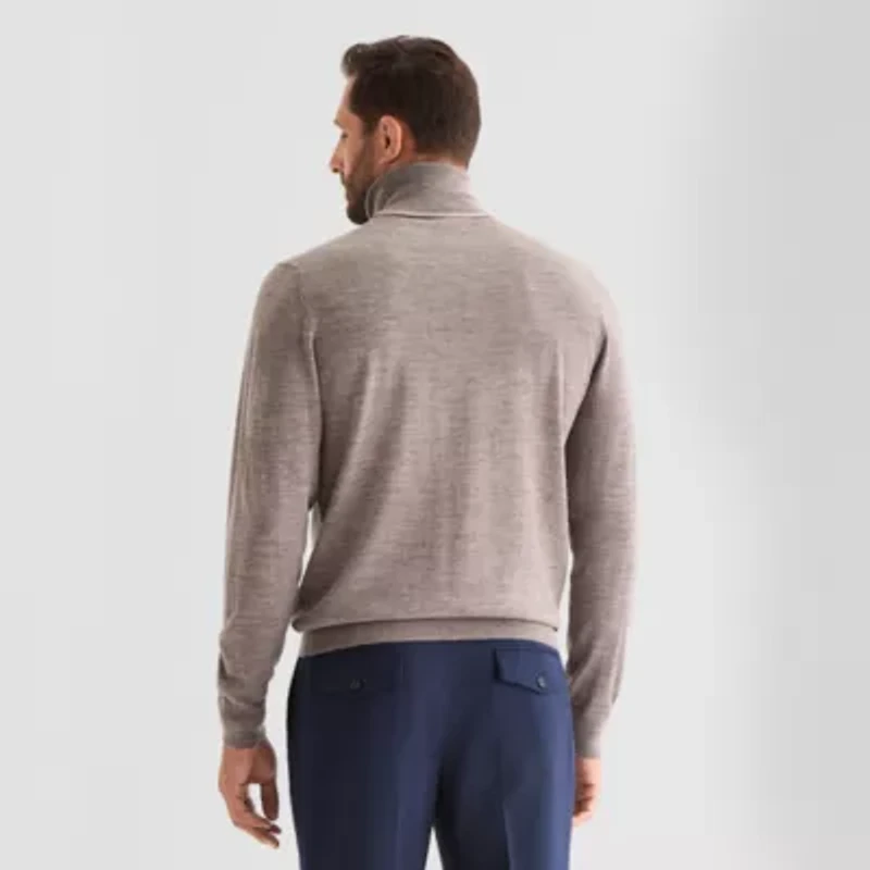 Stafford Mens Turtleneck Long Sleeve Pullover Sweater