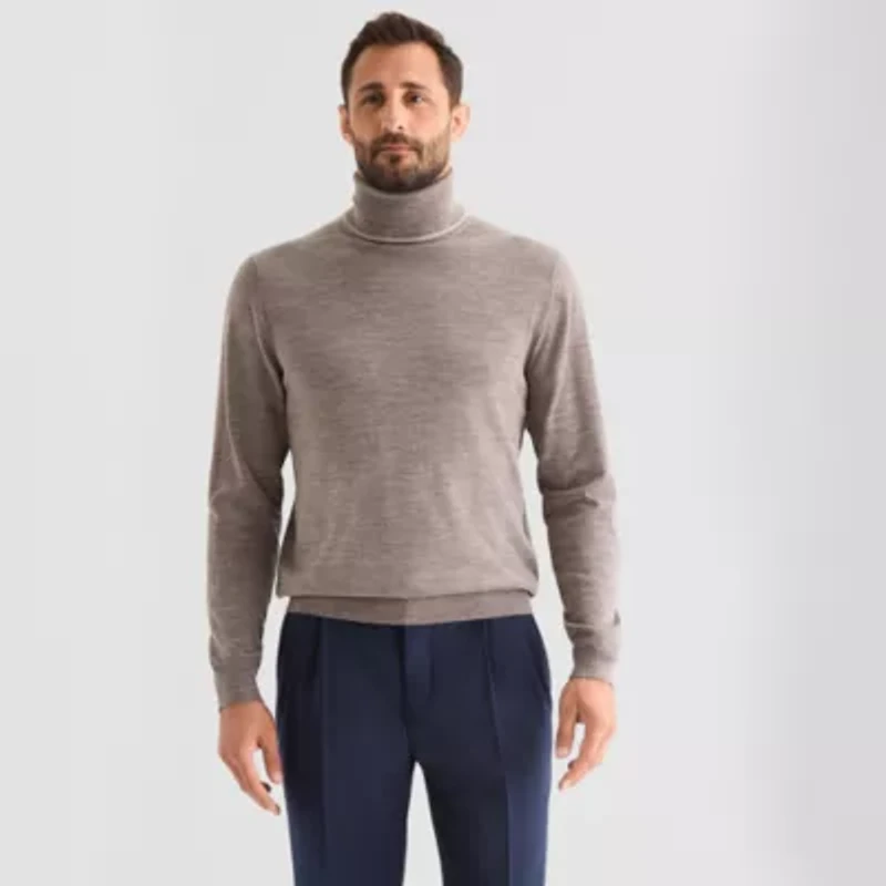 Stafford Mens Turtleneck Long Sleeve Pullover Sweater