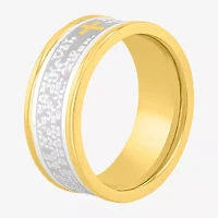 Religious Jewelry Cross Mens 9M Stainless Steel Wedding Band