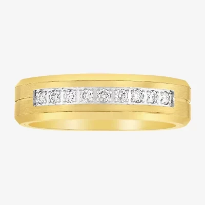 (H / Si2-I1) Mens 6MM 1/5 CT. Lab Grown White Diamond Tungsten Wedding Band
