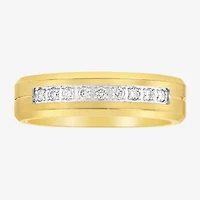 (H / Si2-I1) Mens 6MM 1/5 CT. Lab Grown White Diamond Tungsten Wedding Band