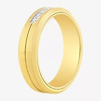 (H / Si2-I1) Mens 6MM 1/5 CT. Lab Grown White Diamond Tungsten Wedding Band