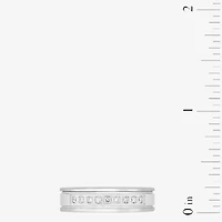 H / Si2-I1) Mens 6MM 1/5 CT. Lab Grown White Diamond Tungsten Wedding Band
