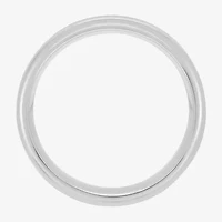 (H-I / I2-I3) Mens 8MM 1/10 CT. T.W. Natural White Diamond Stainless Steel Wedding Band