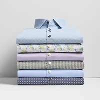 J. Ferrar Ultra Comfort Mens Regular Fit Stretch Fabric Wrinkle Free Long Sleeve Dress Shirt