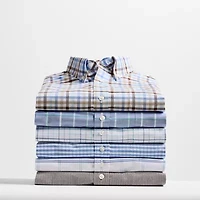 Stafford Coolmax All Season Ecomade Oxford Mens Regular Fit Stretch Fabric Wrinkle Free Long Sleeve Dress Shirt