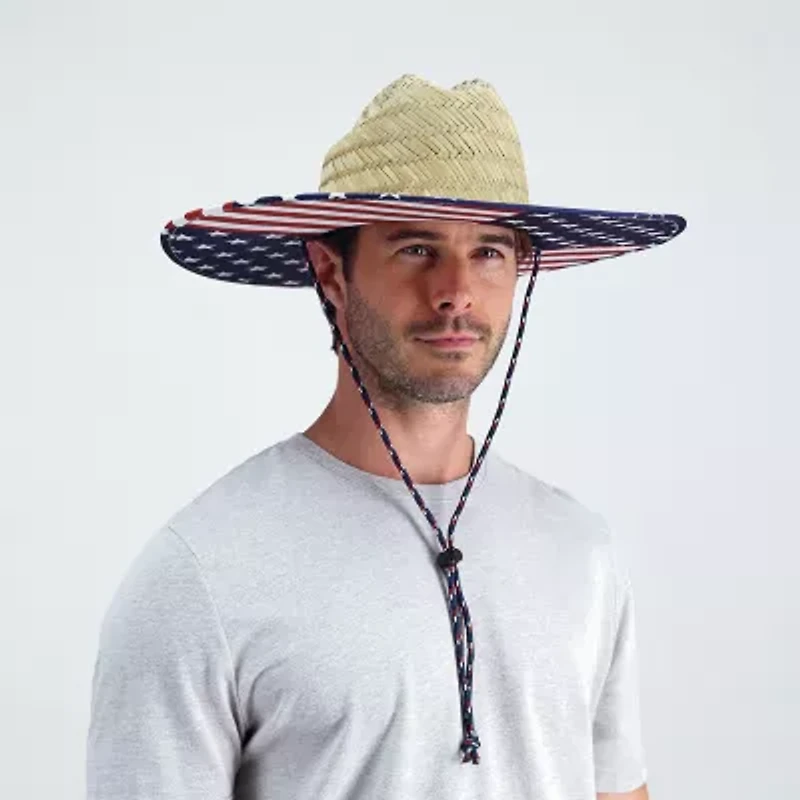 Totes Lifeguard Americana Straw Mens Safari Hat