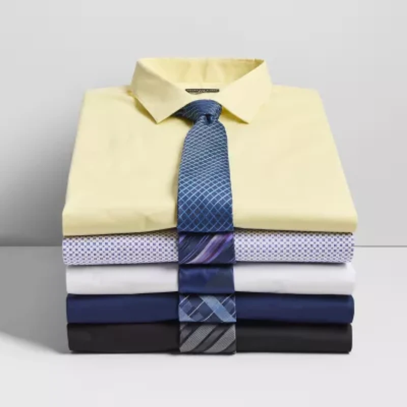 Shaquille O'Neal XLG™ Big And Tall Mens Button Down Dress Shirt + Tie Set