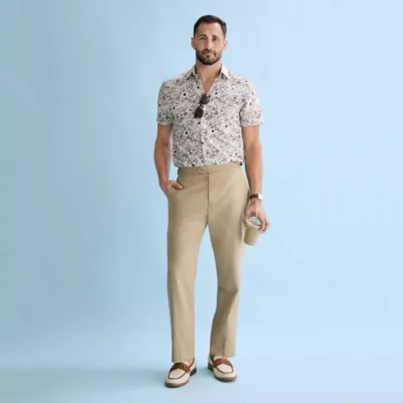 Stafford Mens Classic Fit Dress Flat Front Pant