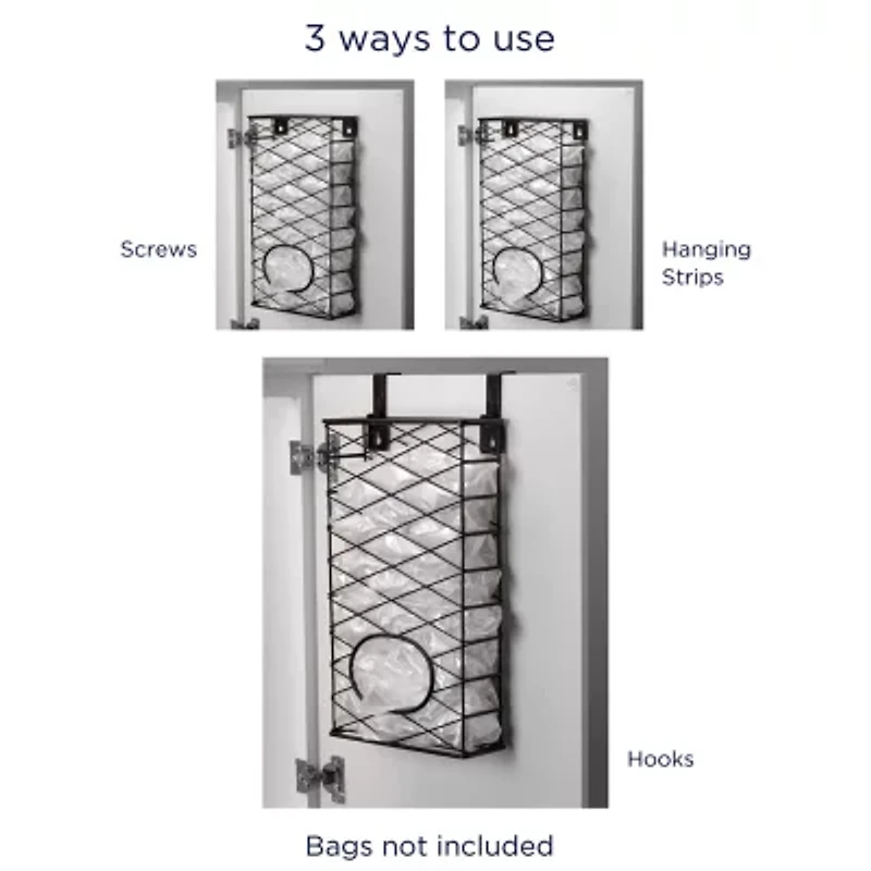 Gourmet Basics by Mikasa Plastic Bag Holder Rectangular Basket