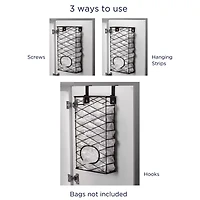 Gourmet Basics by Mikasa Plastic Bag Holder Rectangular Basket