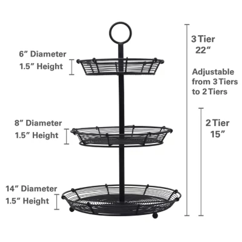Gourmet Basics by Mikasa Tulsa 3 Tier Basket