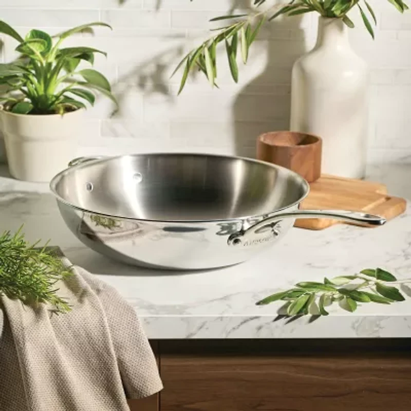 Anolon Everlast Tri-Ply Clad Stainless Steel 4 3/4 Qt Stir Fry Pan