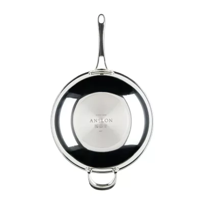 Anolon Everlast Tri-Ply Clad Stainless Steel 4 3/4 Qt Stir Fry Pan