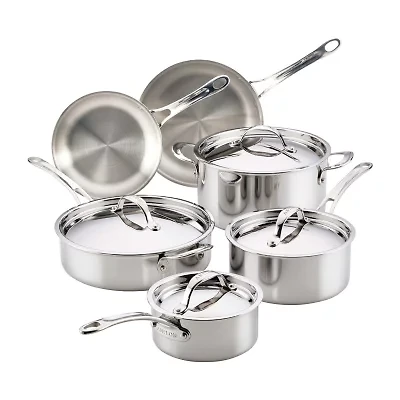 Anolon Everlast Tri-Ply Clad 10-pc. Stainless Steel Cookware Set