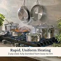 Anolon Everlast Tri-Ply Clad 10-pc. Stainless Steel Cookware Set