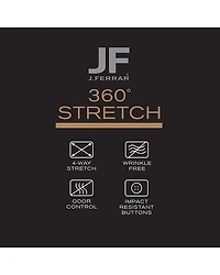 J. Ferrar 360 Stretch Performance Mens Slim Fit Fabric Long Sleeve Dress Shirt