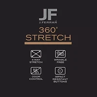 J. Ferrar Big And Tall 360 Stretch Performance Mens Regular Fit Wrinkle Free Long Sleeve Dress Shirt