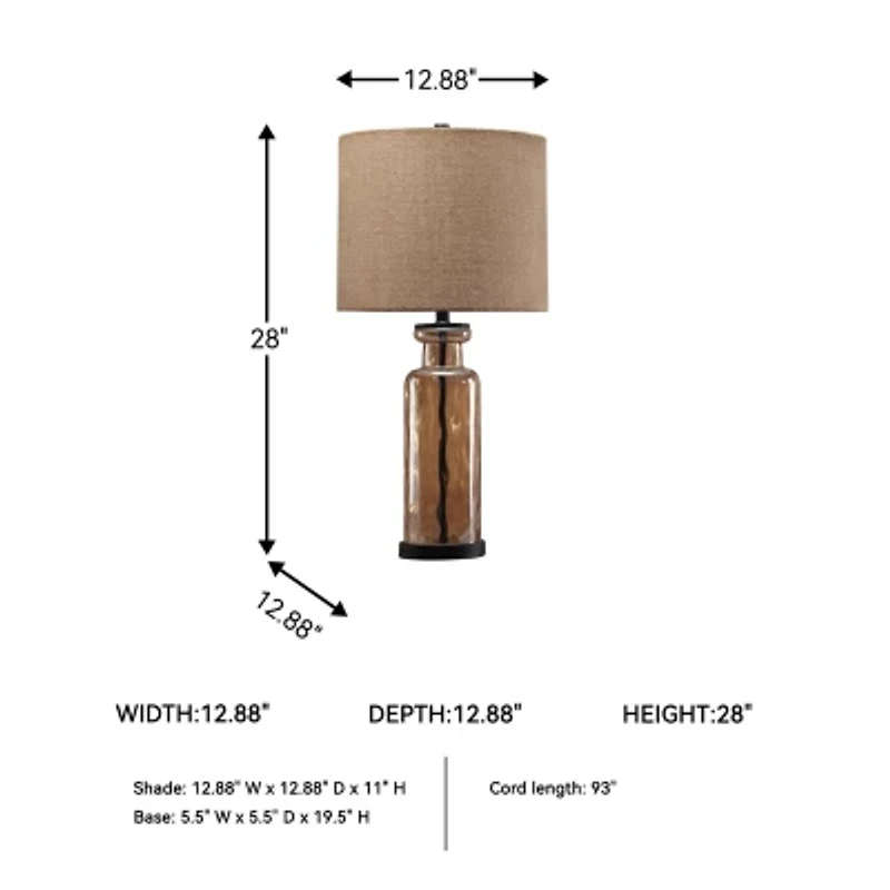 Signature Design by Ashley® Laurentia Glass Table Lamp