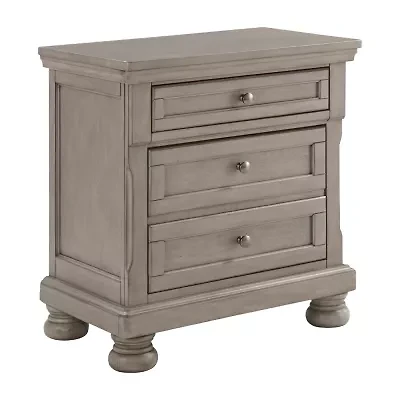 Signature Design by Ashley Lettner 29" 2-Drawer Nightstand in Light Gray
