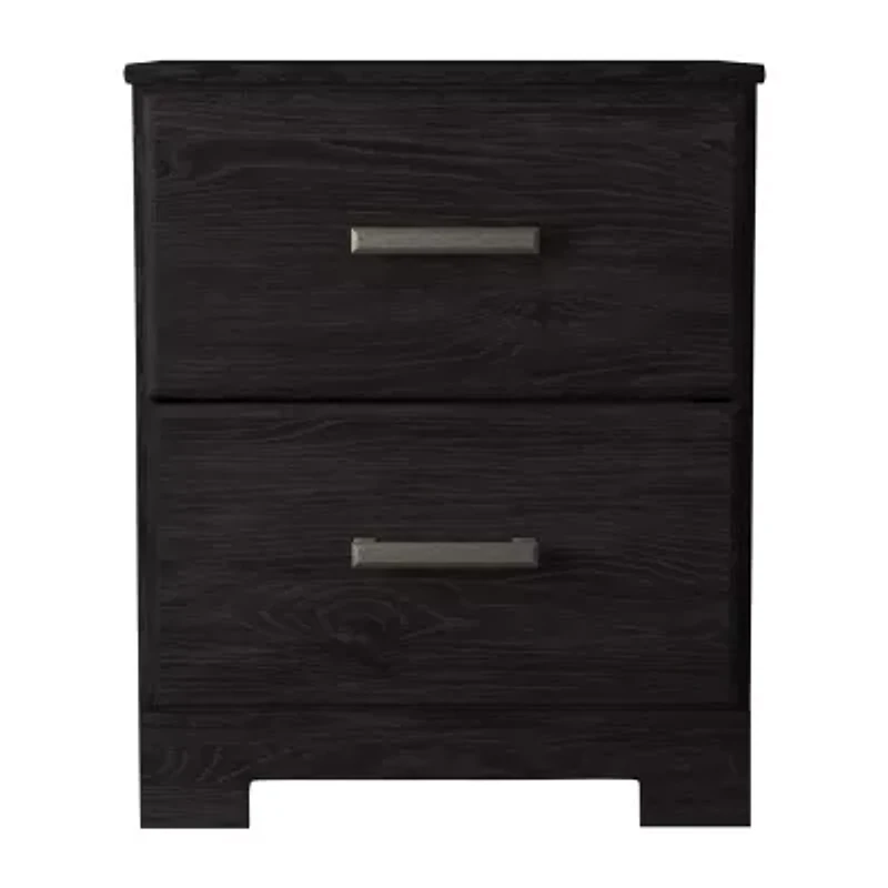 Signature Design by Ashley Belachime 2-Drawer Nightstand in Charcoal