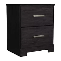 Signature Design by Ashley Belachime 2-Drawer Nightstand in Charcoal