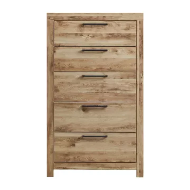 Signature Design by Ashley Hyanna 5-Drawer Chest in Tan Brown