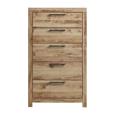 Signature Design by Ashley Hyanna 5-Drawer Chest in Tan Brown