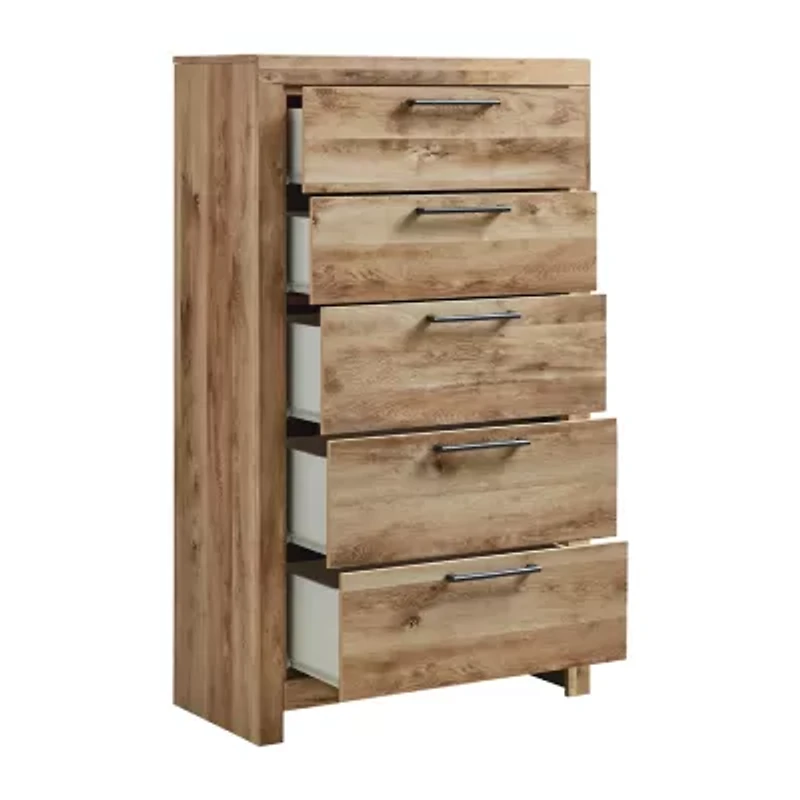 Signature Design by Ashley Hyanna 5-Drawer Chest in Tan Brown
