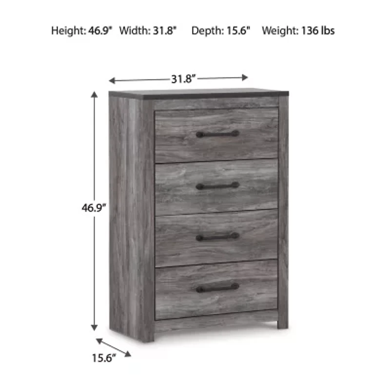 Signature Design by Ashley Bronyan 4-Drawer Chest in Dark Gray