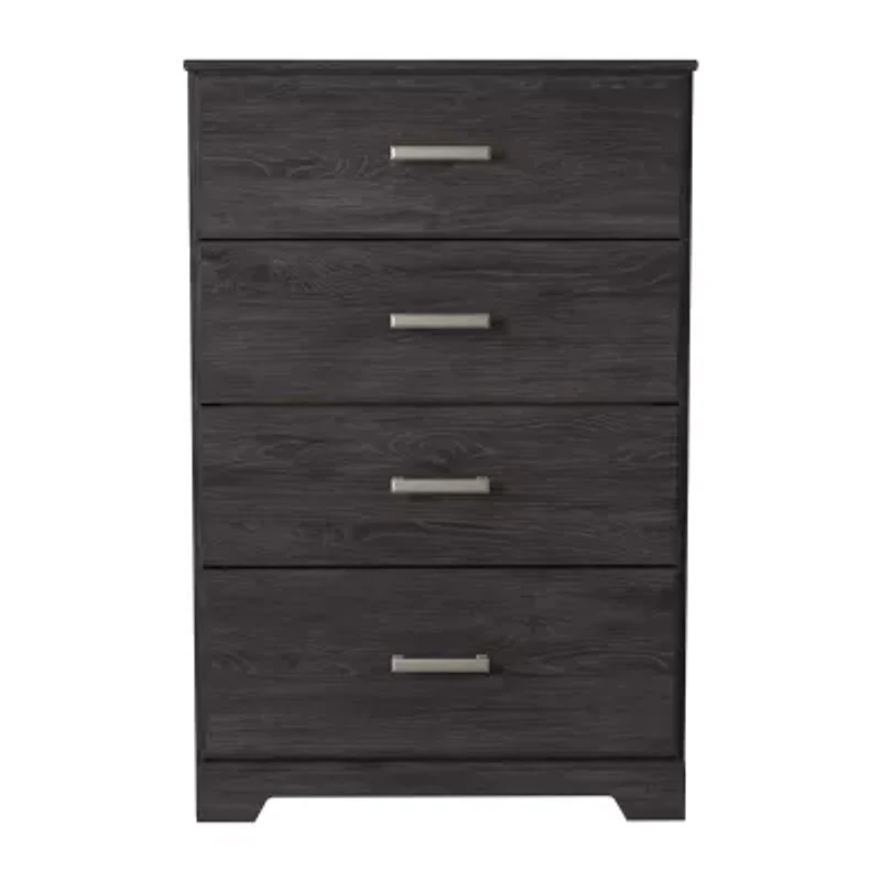 Signature Design by Ashley Belachime 4-Drawer Chest of Drawers in Charcoal