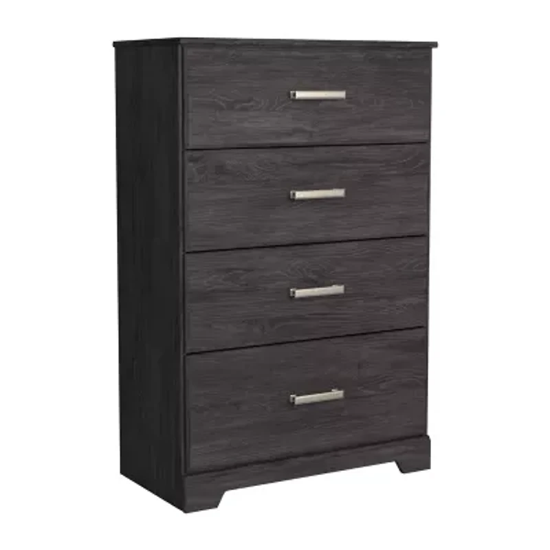 Signature Design by Ashley Belachime 4-Drawer Chest of Drawers in Charcoal