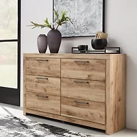 Signature Design by Ashley Hyanna 6-Drawer Dresser in Tan Brown