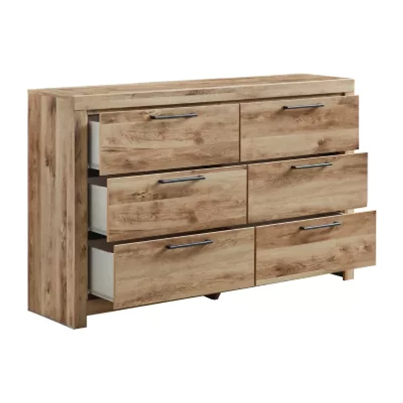 Signature Design by Ashley Hyanna 6-Drawer Dresser in Tan Brown