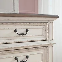 Signature Design by Ashley Realyn Youth 36" 6-Drawer Dresser in Chipped White