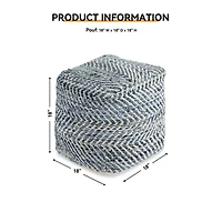 Signature Design by Ashley® Chevron Pouf Ottoman
