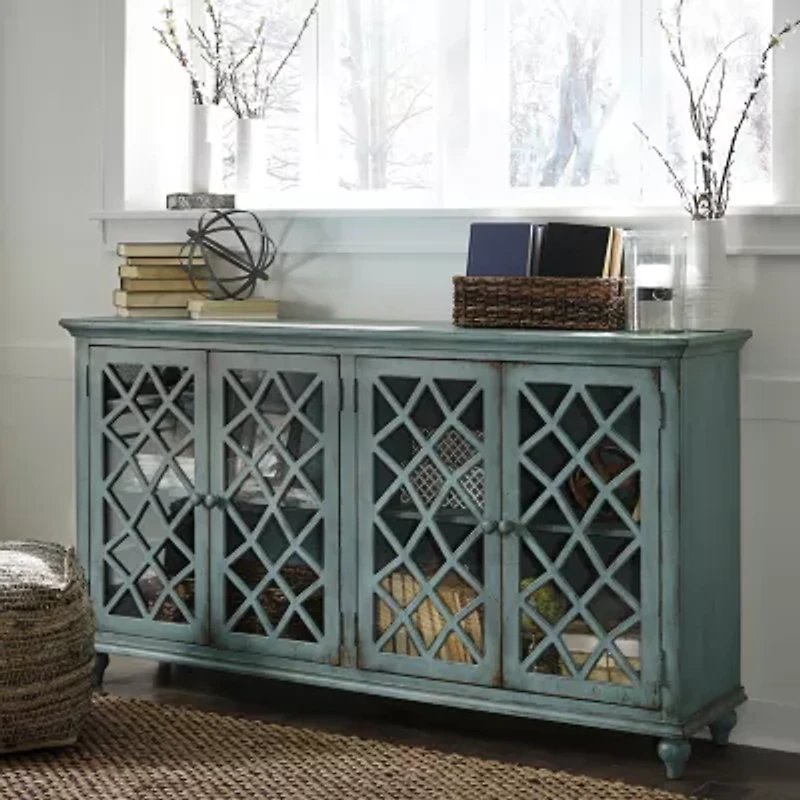 Signature Design by Ashley® Mirimyn Storage Accent Cabinet with Four Lattice Doors