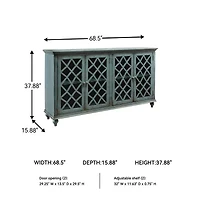 Signature Design by Ashley® Mirimyn Storage Accent Cabinet with Four Lattice Doors