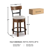 Signature Design by Ashley® Valebeck Counter Height Swivel Bar Stool