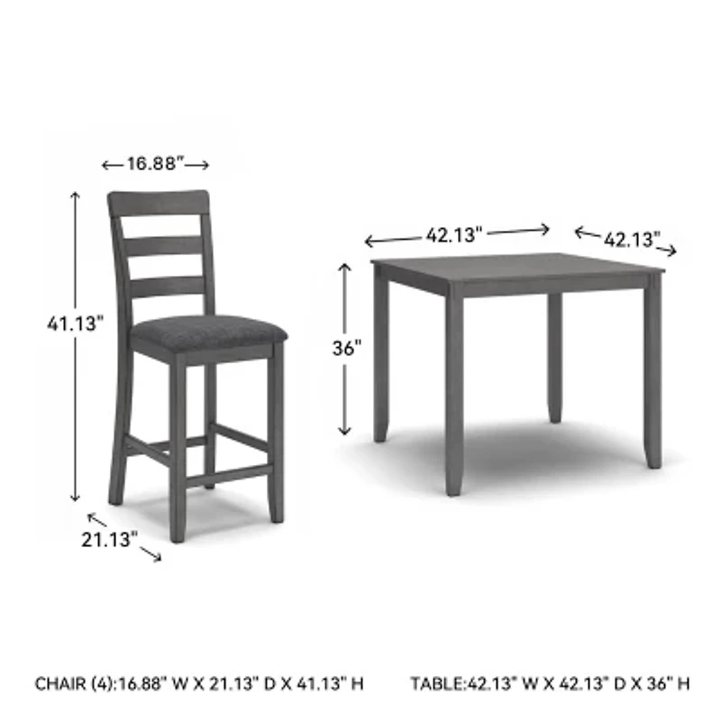Signature Design by Ashley® Brisben 5-pc. Counter Height Square Dining Set