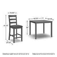 Signature Design by Ashley® Brisben 5-pc. Counter Height Square Dining Set