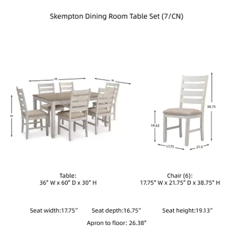 Signature Design by Ashley® Skempton 7-Piece Dining Table and Chairs Set