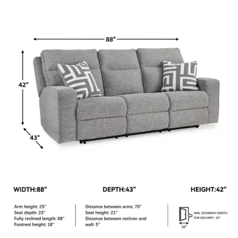 Signature Design By Ashley® Biscoe Power Reclining Sofa