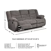 Signature Design by Ashley® Henderson Pad-Arm Reclining Sofa