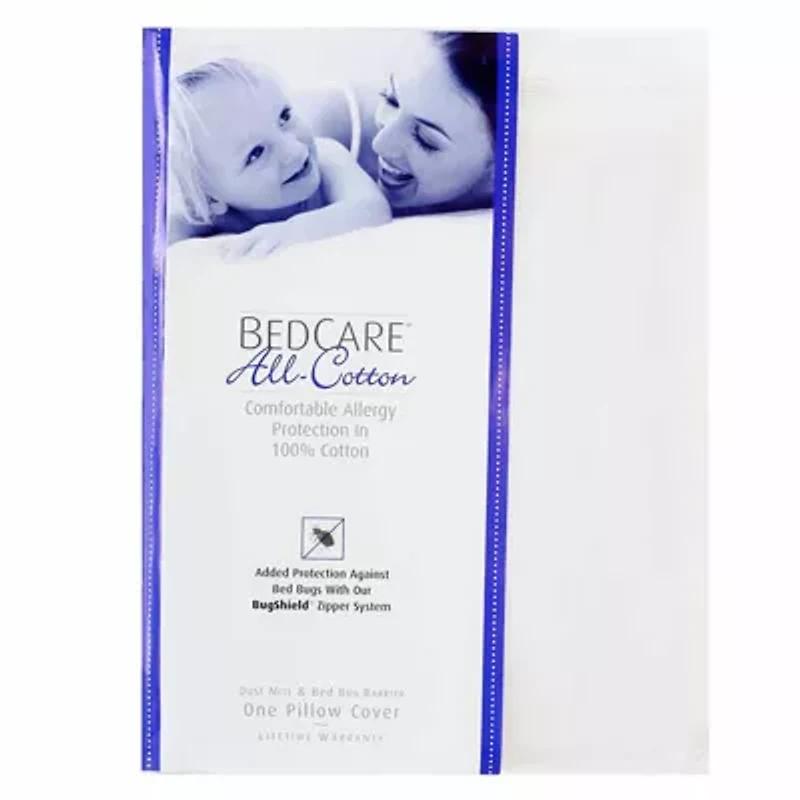 BedCare All Cotton Allergy and Bed Bug Proof Pillow Cover
