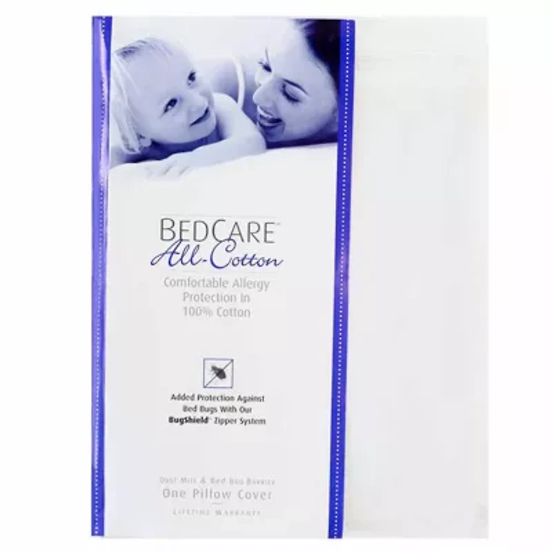 BedCare All Cotton Allergy and Bed Bug Proof Pillow Cover