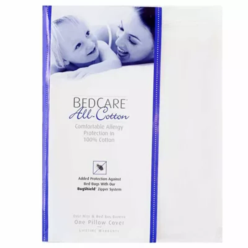 BedCare All Cotton Allergy and Bed Bug Proof Pillow Cover