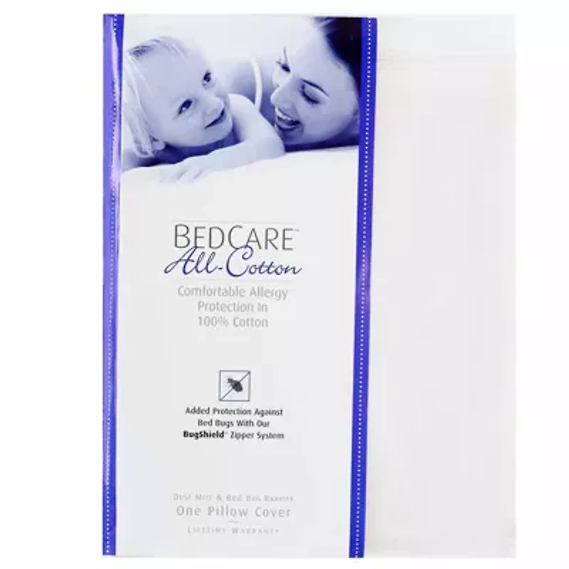 BedCare All Cotton Allergy and Bed Bug Proof Pillow Cover