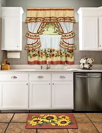 Achim Black Eyed Susan Anti-Fatigue 18"X30" Kitchen Mat